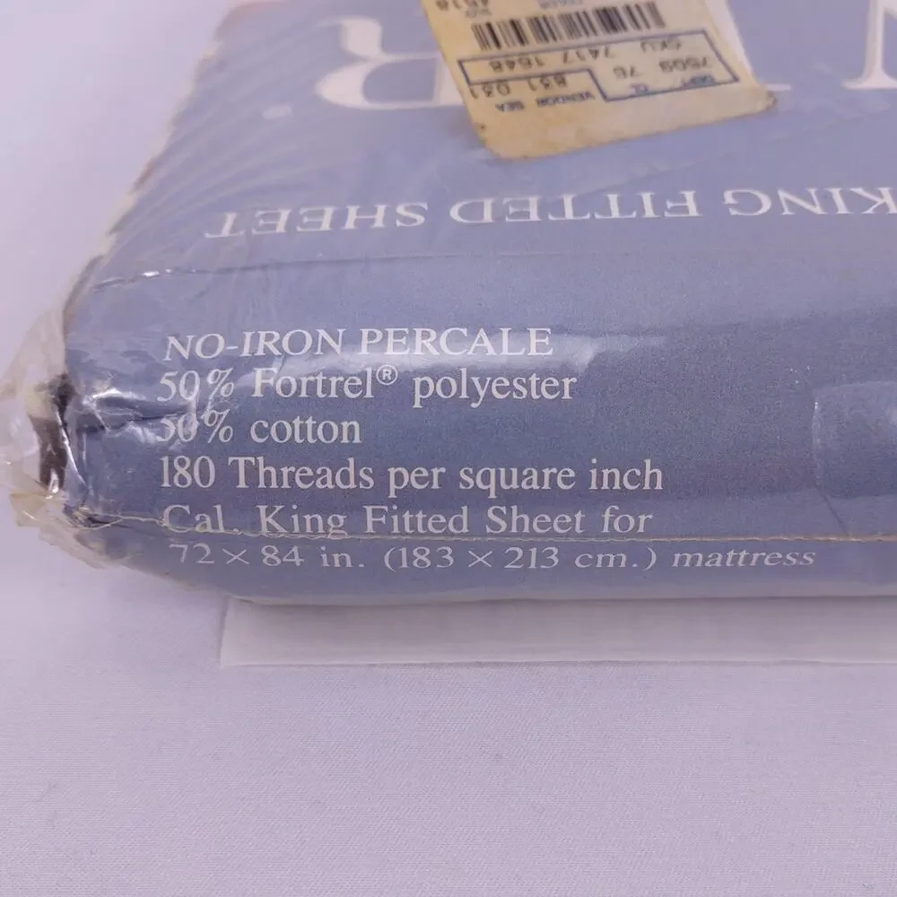 Vintage Dan River Percale Fitted Sheet CA King Pastel Southwest Geometric NIP